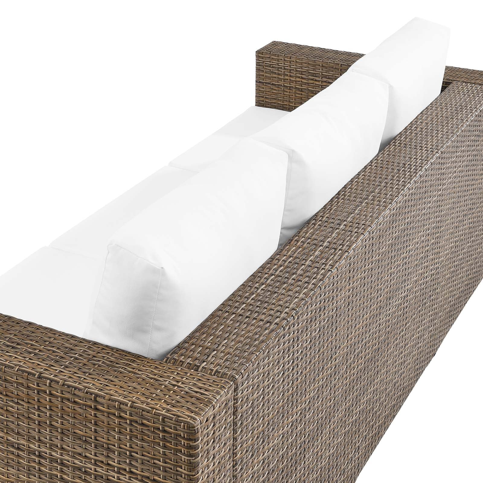 Cappuccino White Outdoor Patio Sofa Q60909