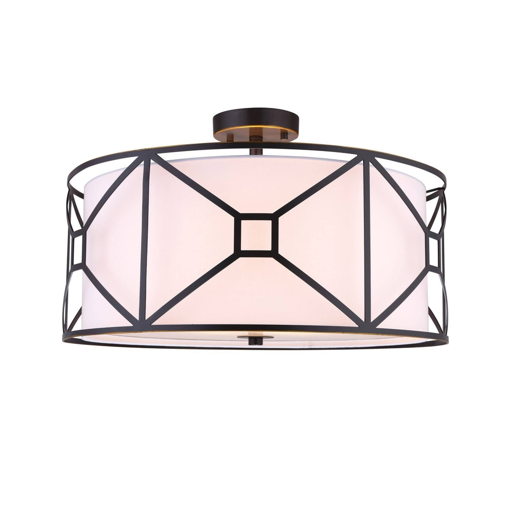 3-Light Semi-Flush Light with Embedded LED I9453