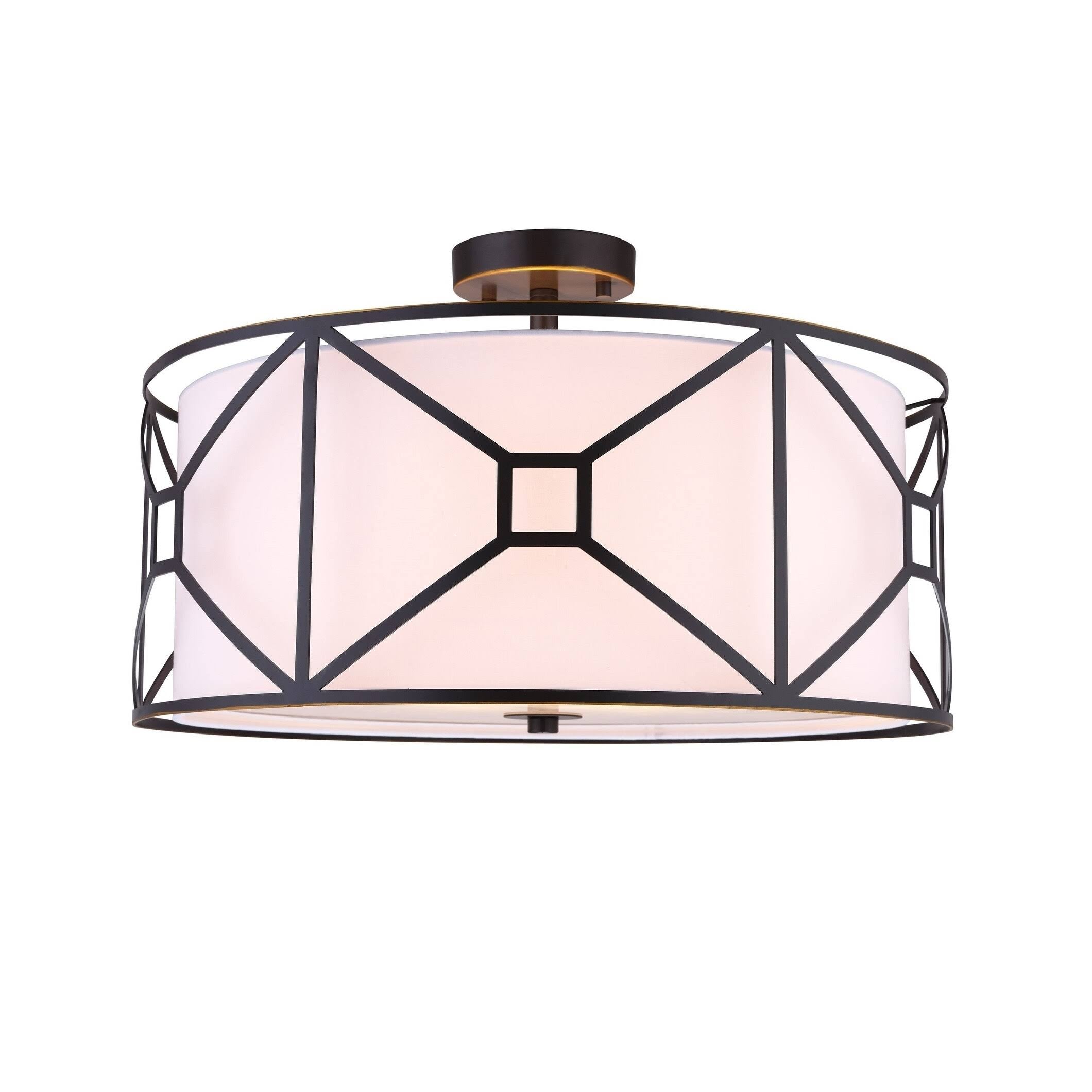 3-Light Semi-Flush Light with Embedded LED I9453