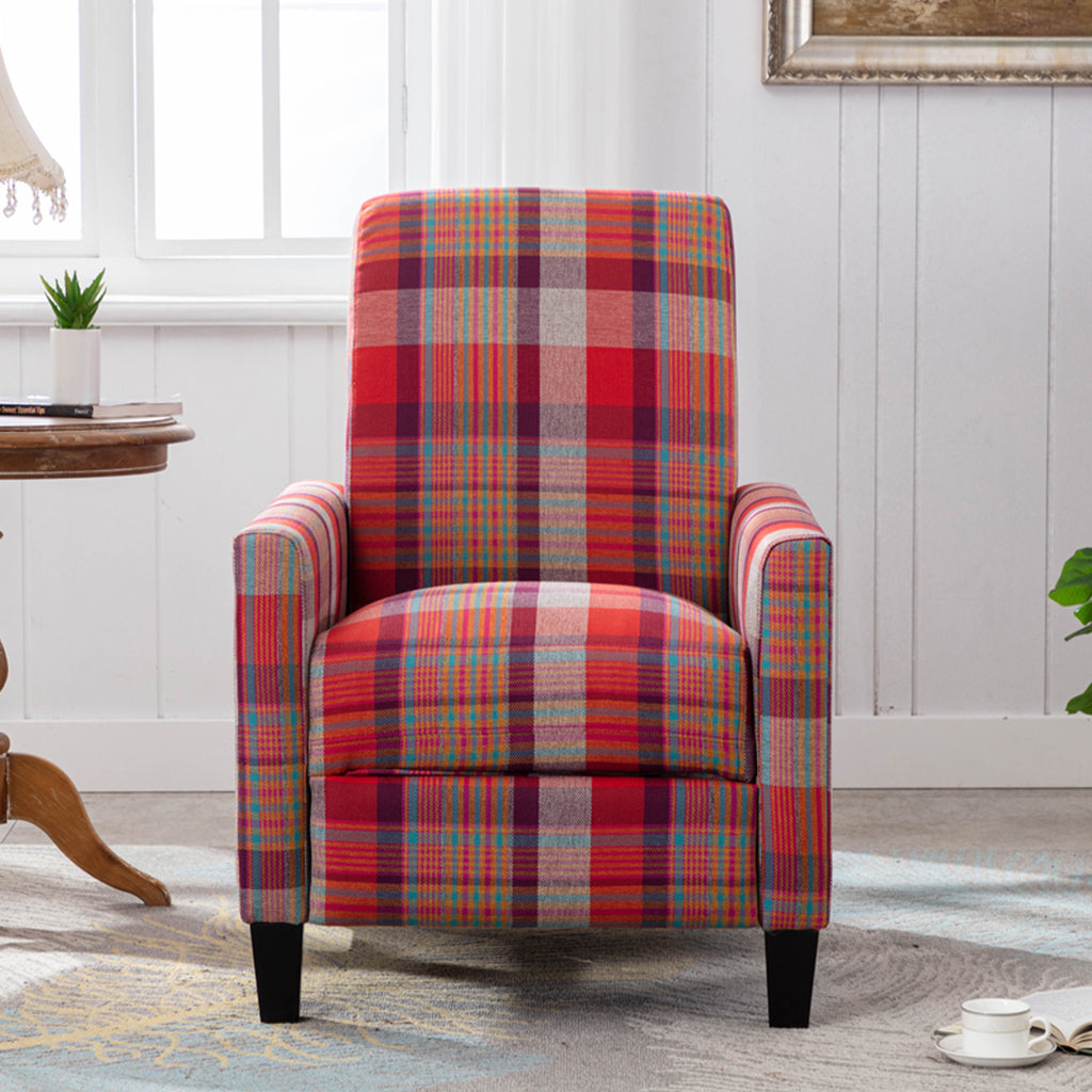 Red Recline Cloth Chair with Soft Cushion Q411