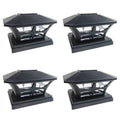 Black 4 Pack Solar LED Post Cap Light I98988