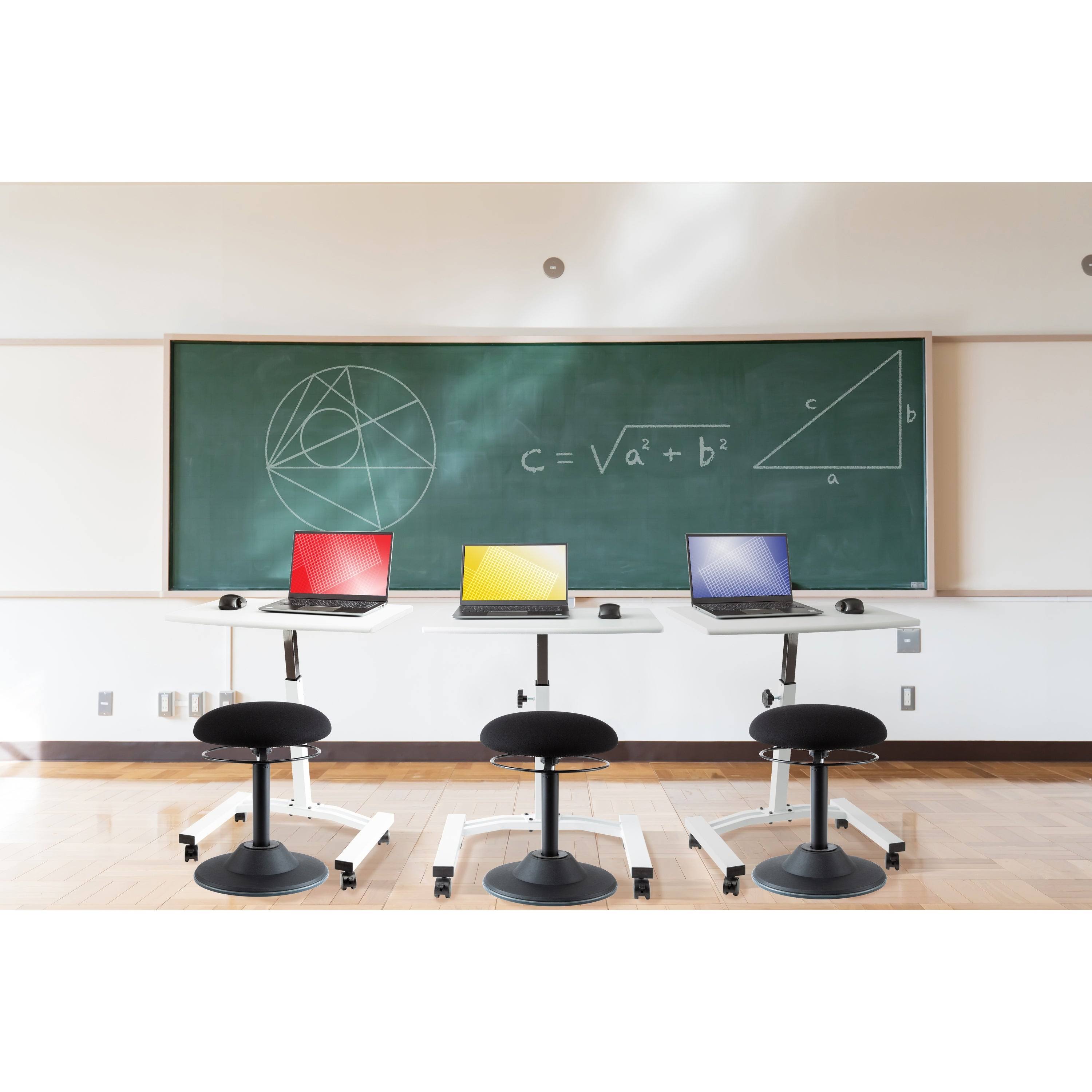 Black Mobile Height Adjustable Laptop Desk Cart M854695