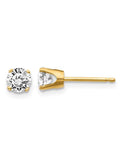 14K Yellow Gold Diamond Solitaire Stud Earrings Y344690