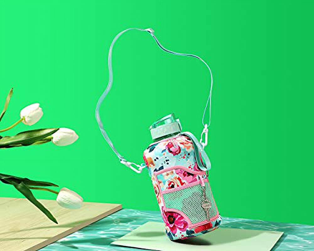 Floral Bloom 2.2L Water Bottle with Straw N809