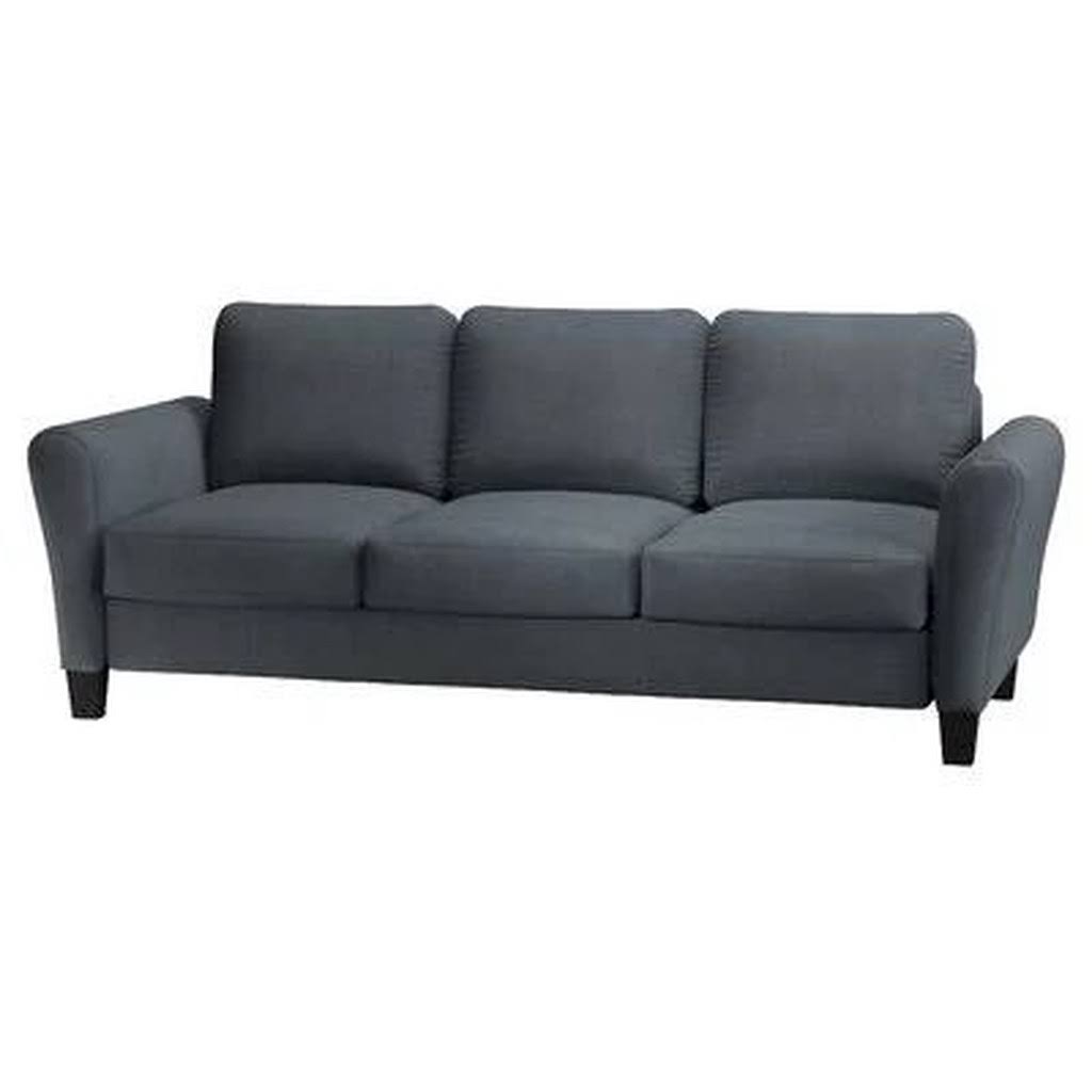 Microfiber / Microsuede Flared Arm Sofa P919