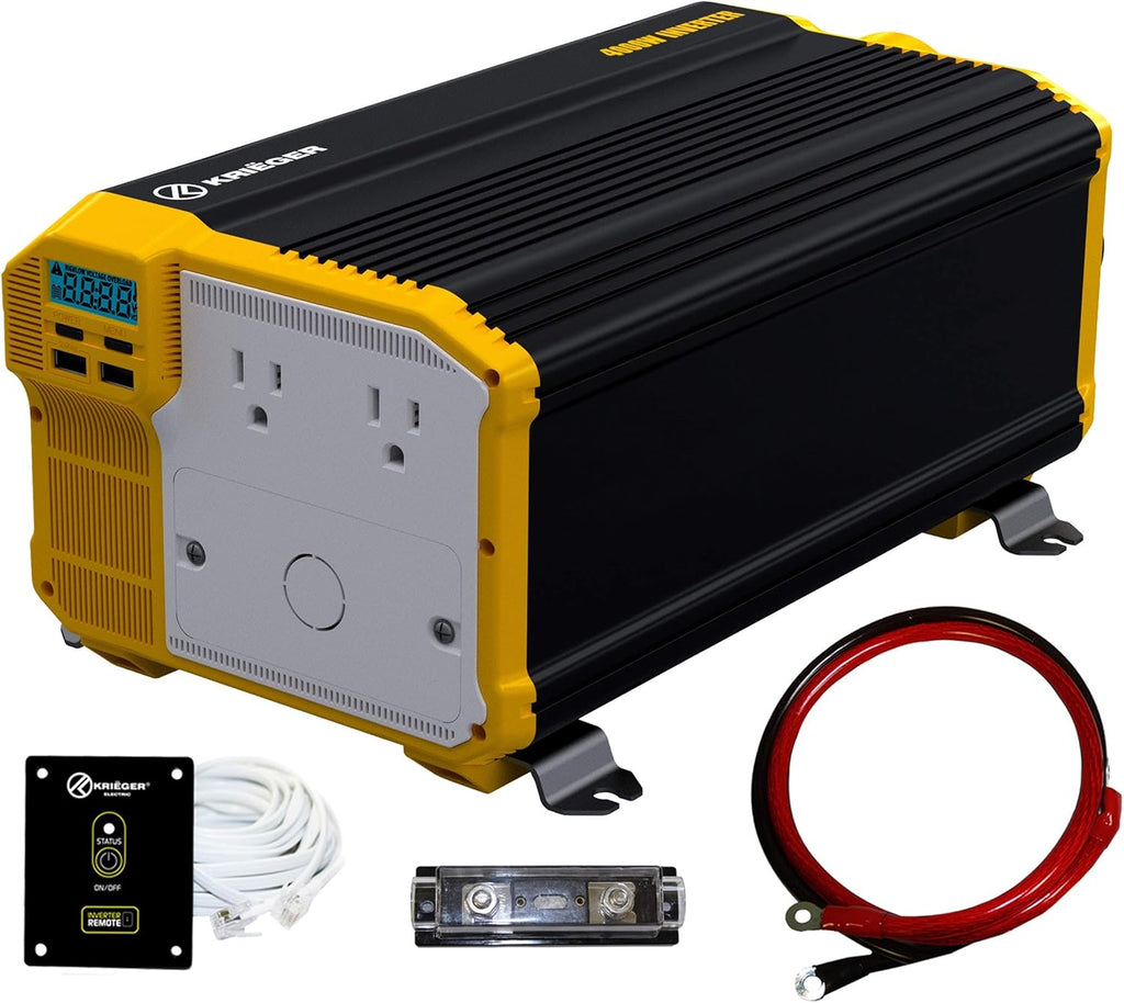 1500 Watt 12V Pure Sine Inverter Dual AC Outlets & USB O7440
