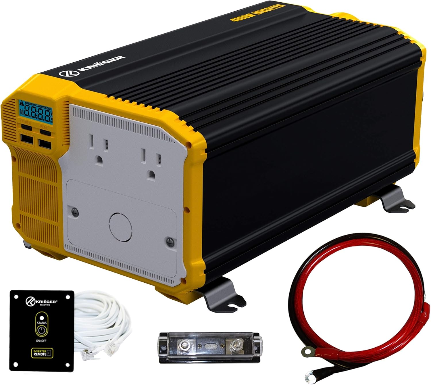 1500 Watt 12V Pure Sine Inverter Dual AC Outlets & USB O7440