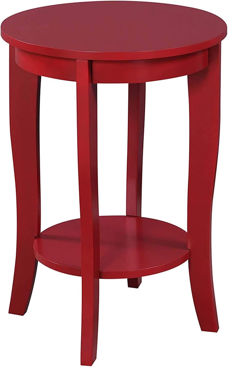 White Round End Table O237