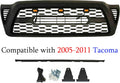 Gloss Black Front Grille with 3 Amber LED Lights I566022