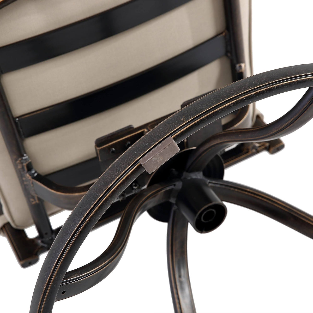 Beige 2 Piece Patio Bistro Chairs Set K416