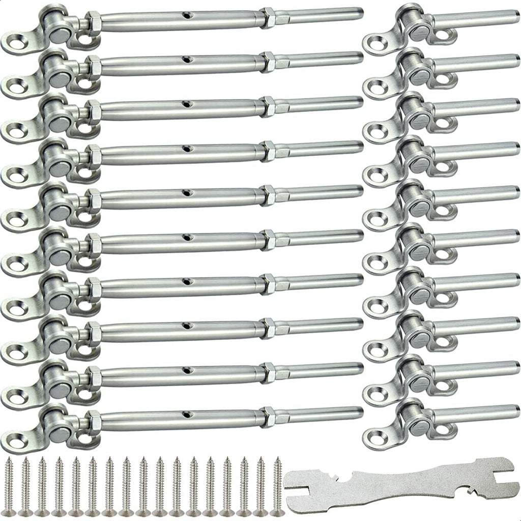 10 Pairs Stainless Steel Cable Railing Hardware Kit P9397