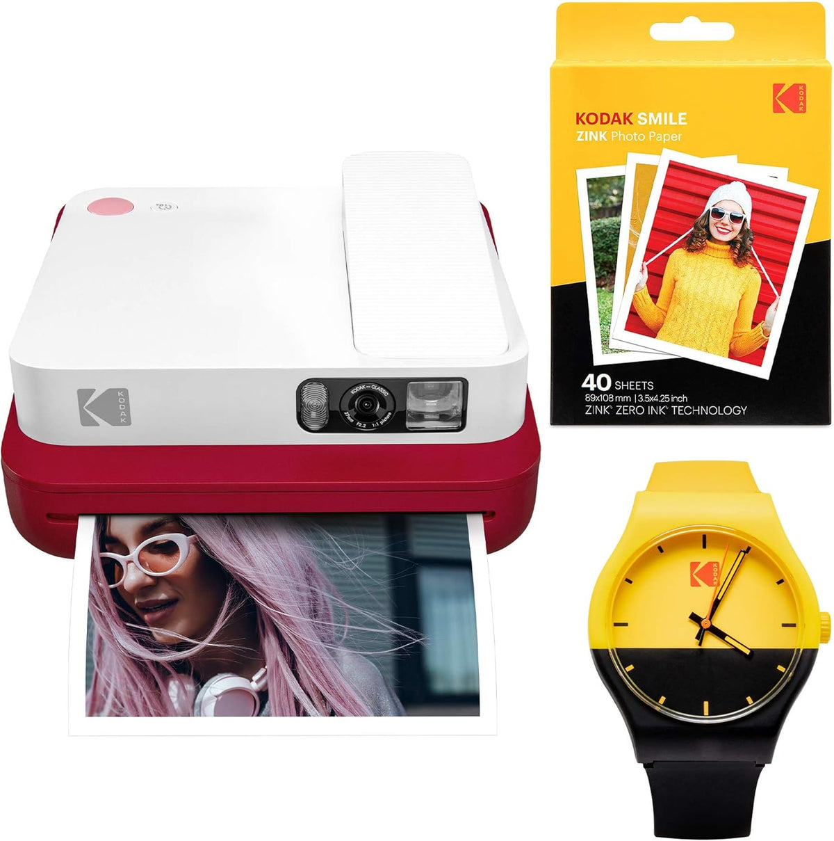 Black Digital Instant Camera Watch Bundle R57211