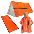 Waterproof Thermal Poncho Raincoat with Sleeping Bag and Tent Shelter O419