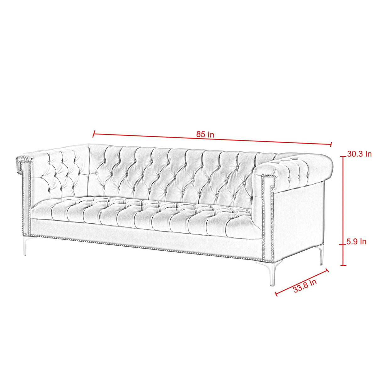 Faux Leather Sofa H7770