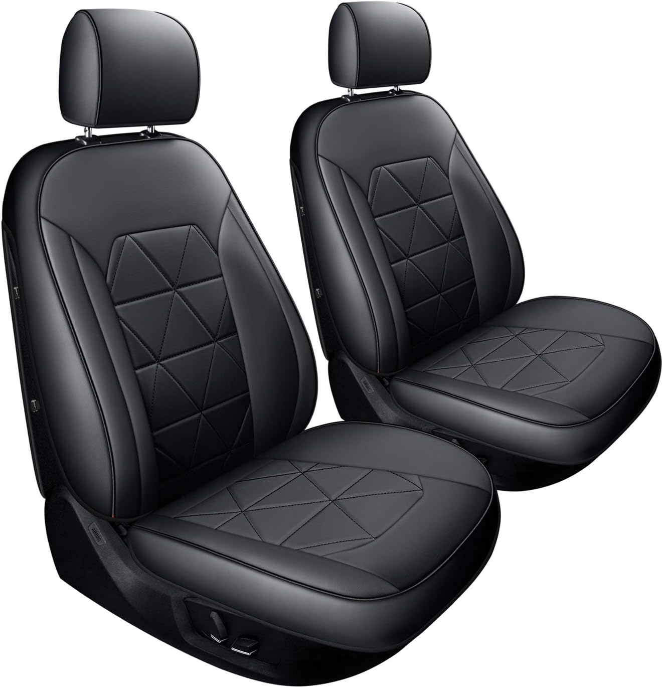 2 Front Seat Covers Black O972190