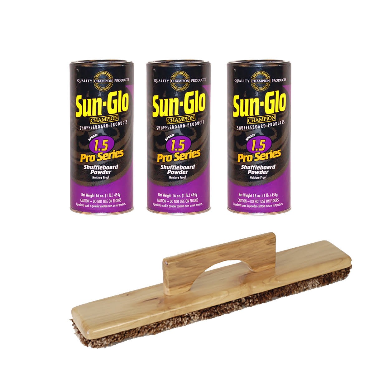 3 Cans Wax & 1 Shuffleboard Sweep S7948