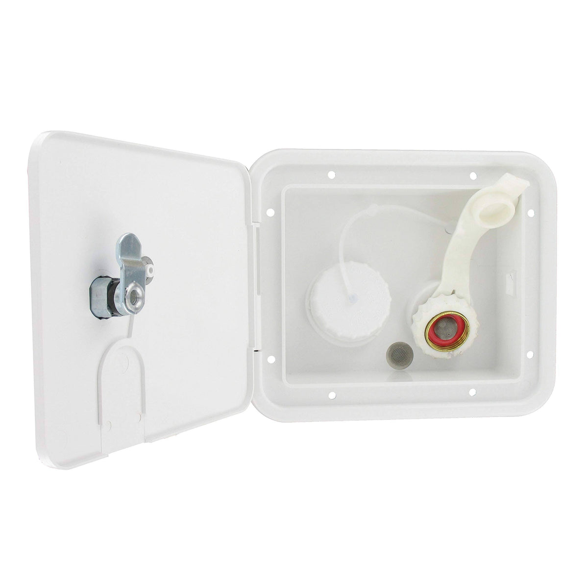 White Carded Gravity Brass City Water Inlet Hatch L66102