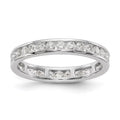 14k White Gold Lab Grown Diamond Channel Set Eternity Band V397