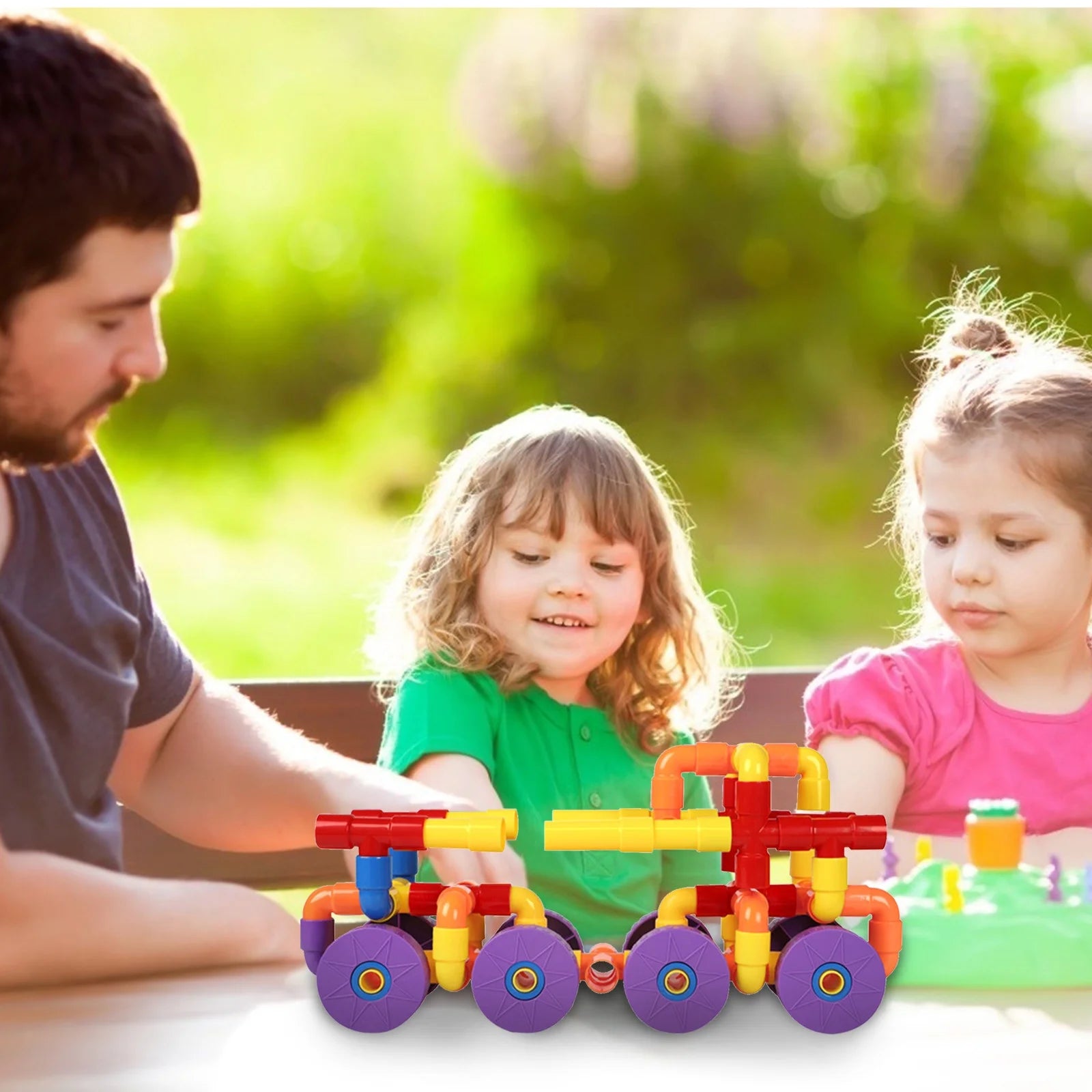 120 Piece Tubular Pipes & Spouts & Joints Educational Building Blocks Set T906