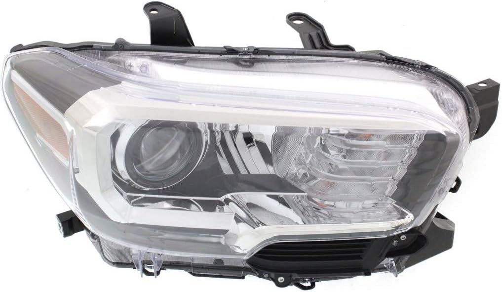 Headlight Assembly Halogen DRL Black Trim Driver Side M769