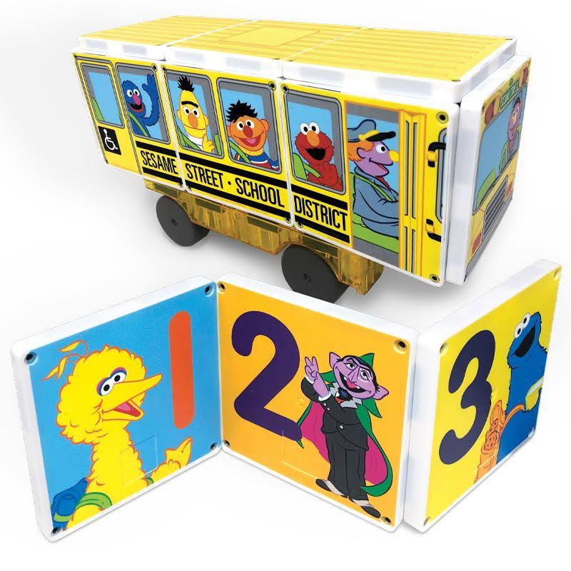 Sesame Street School Bus Magna-Tiles Structures X2899