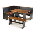 Black Solid Wood Dining Nook W469003
