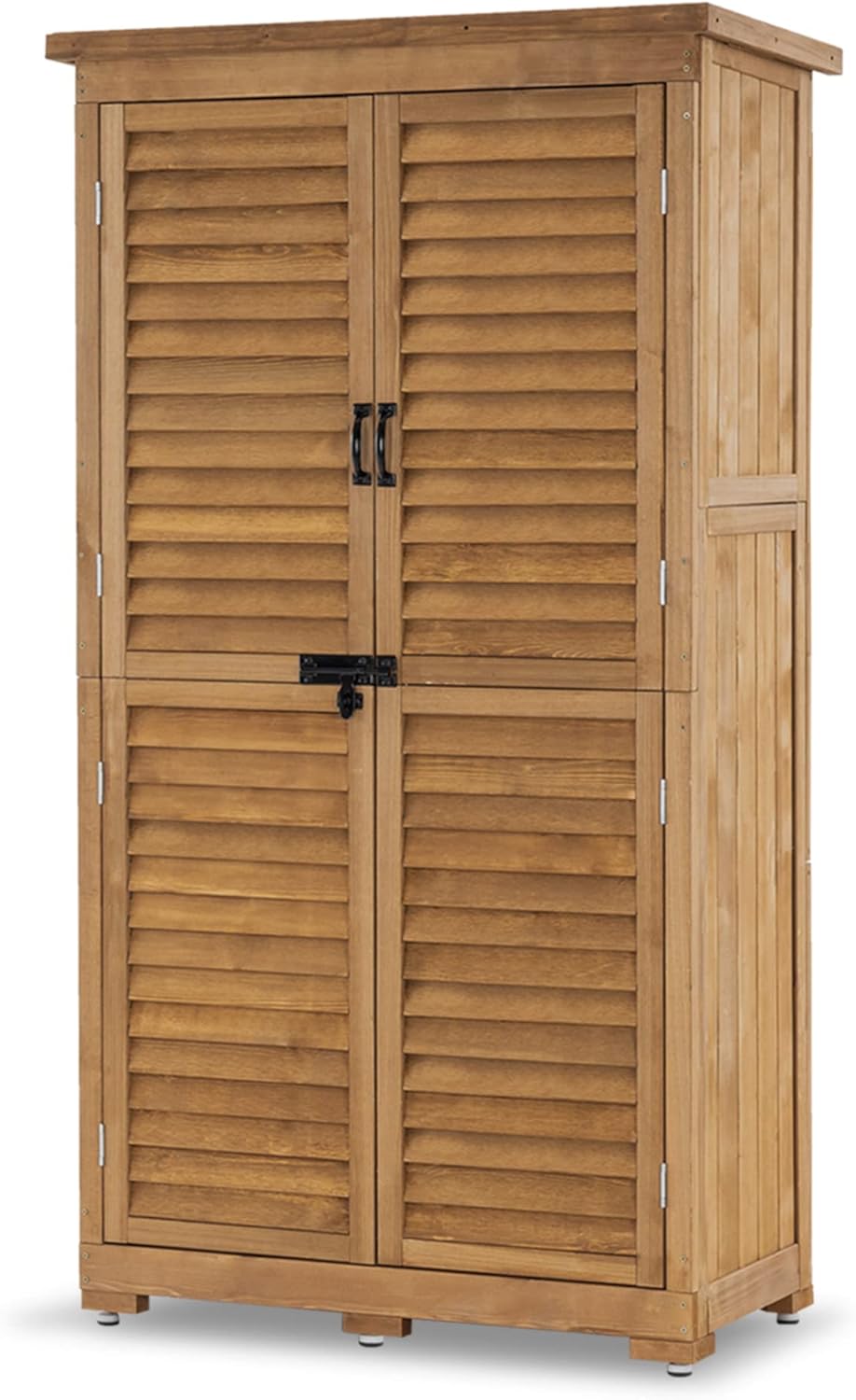 Yellow Outdoor 63 Inches Wood Storage Cabinet X245