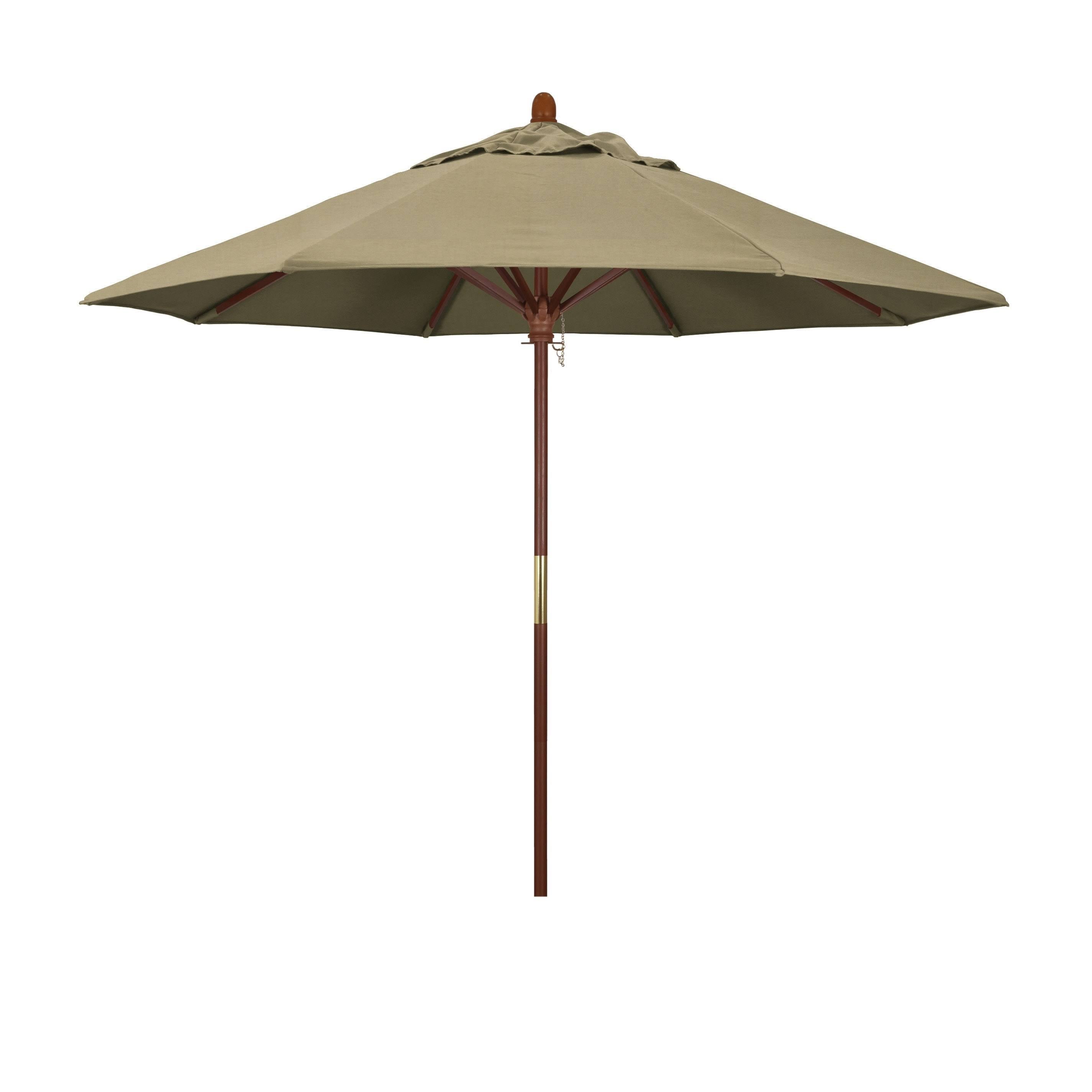 9 ft. Wood Market Umbrella Pulley Open K94149