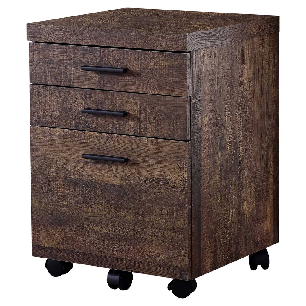 Grey Particle Board and MDF Filing Cabinet with 3 Drawers U4830