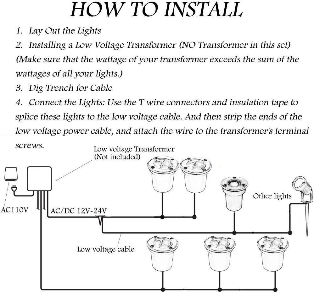 Warm White 6 Pack 3W LED Landscape Well Lights J24887