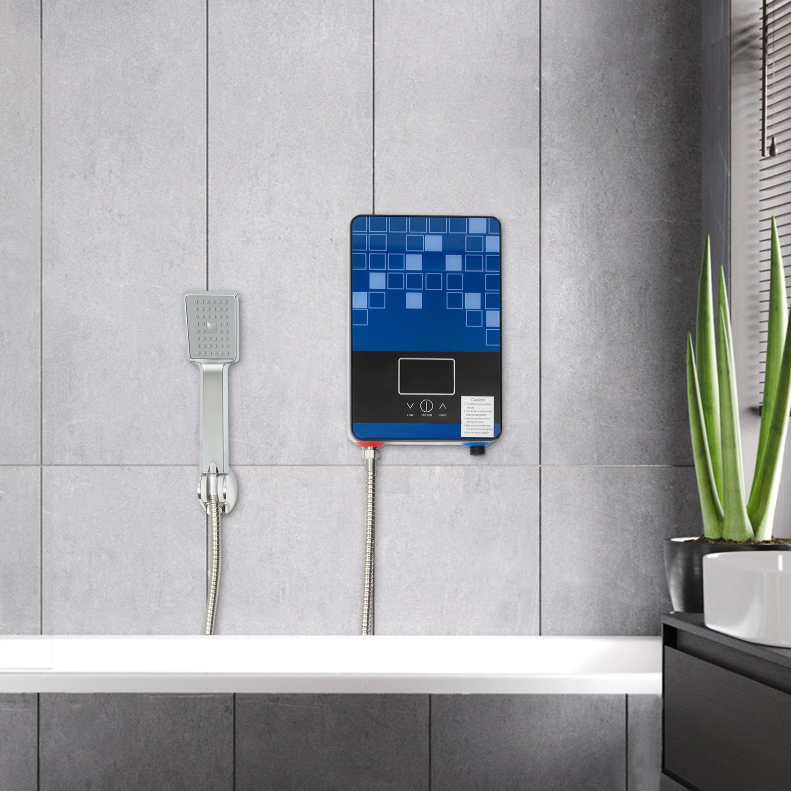 4.5KW Tankless Electric Water Heater with Shower Head E82987