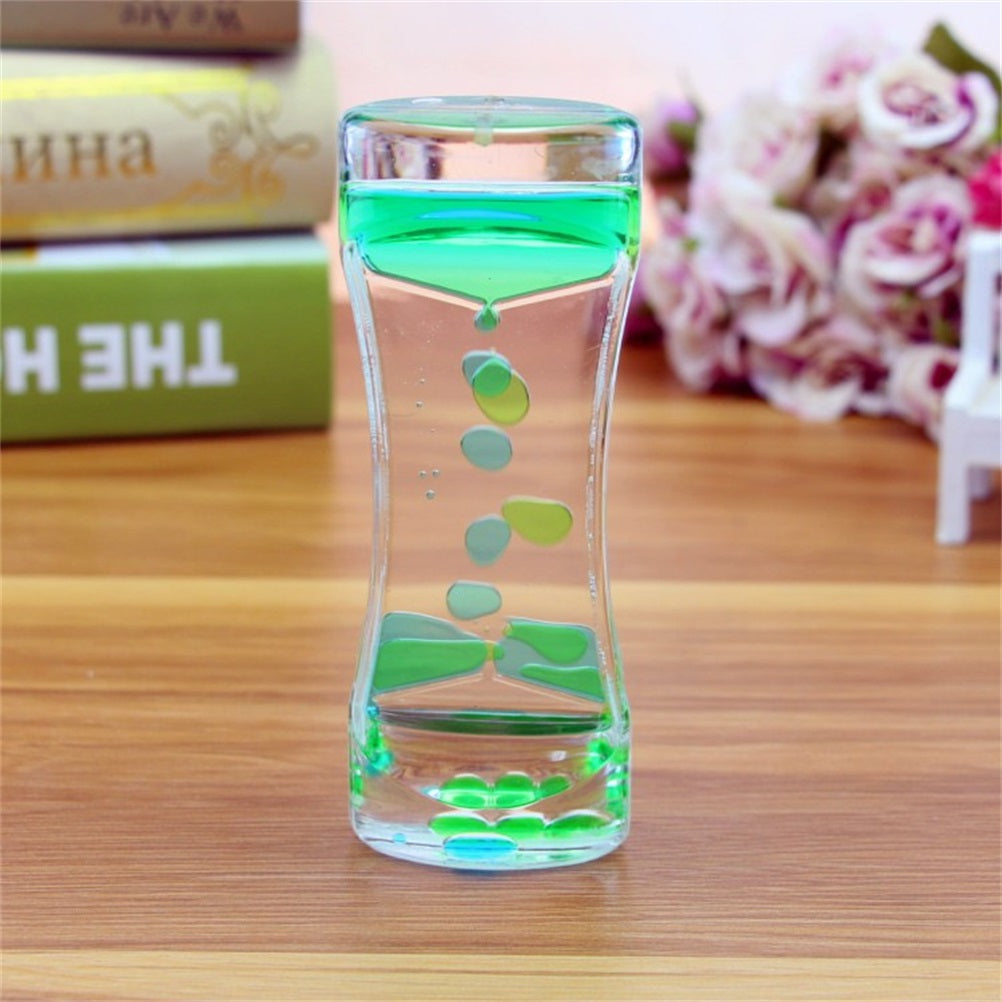 Colorful Liquid Motion Timer Oil Hourglass Toys X7951