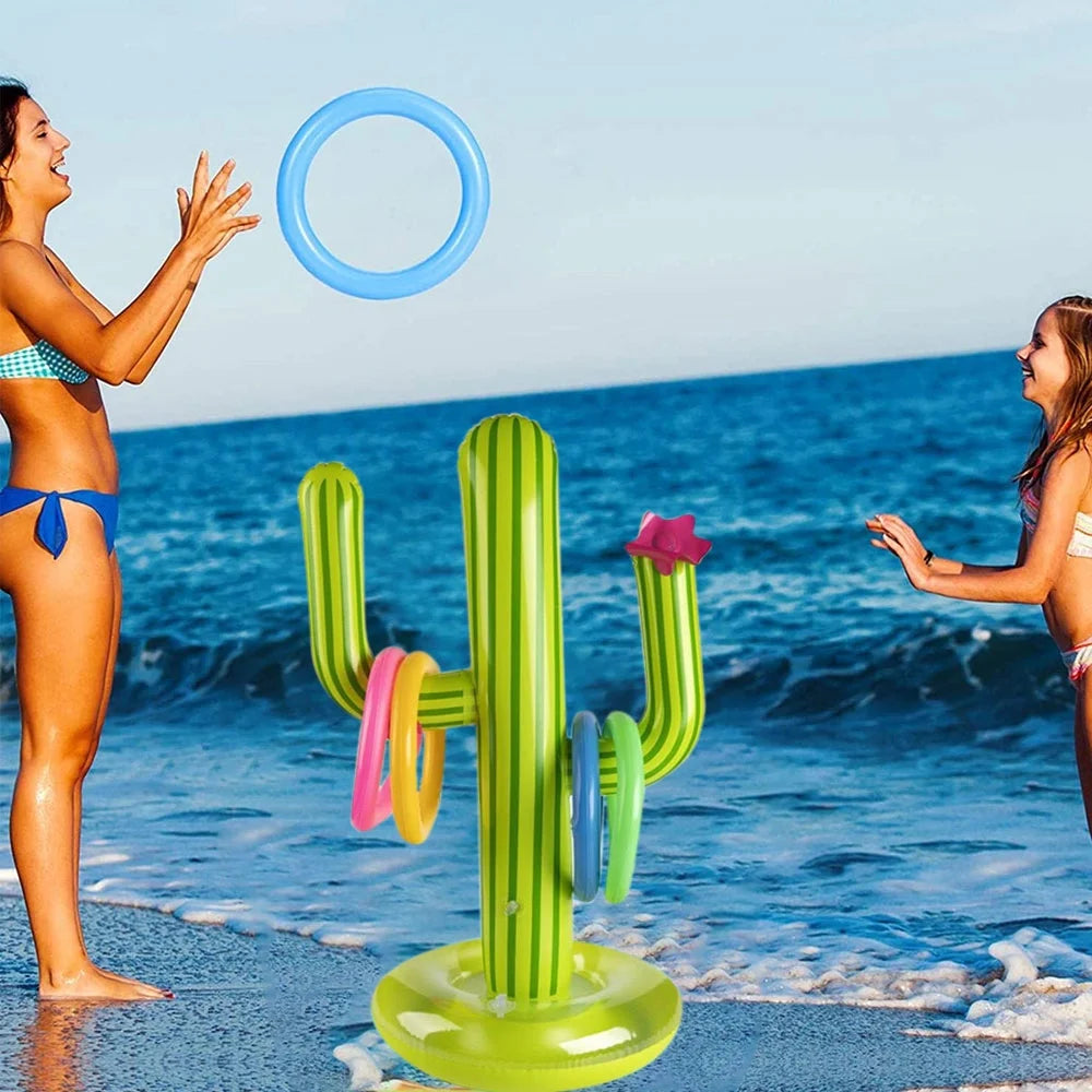 Inflatable Cactus Ring Toss Water Toys O165487