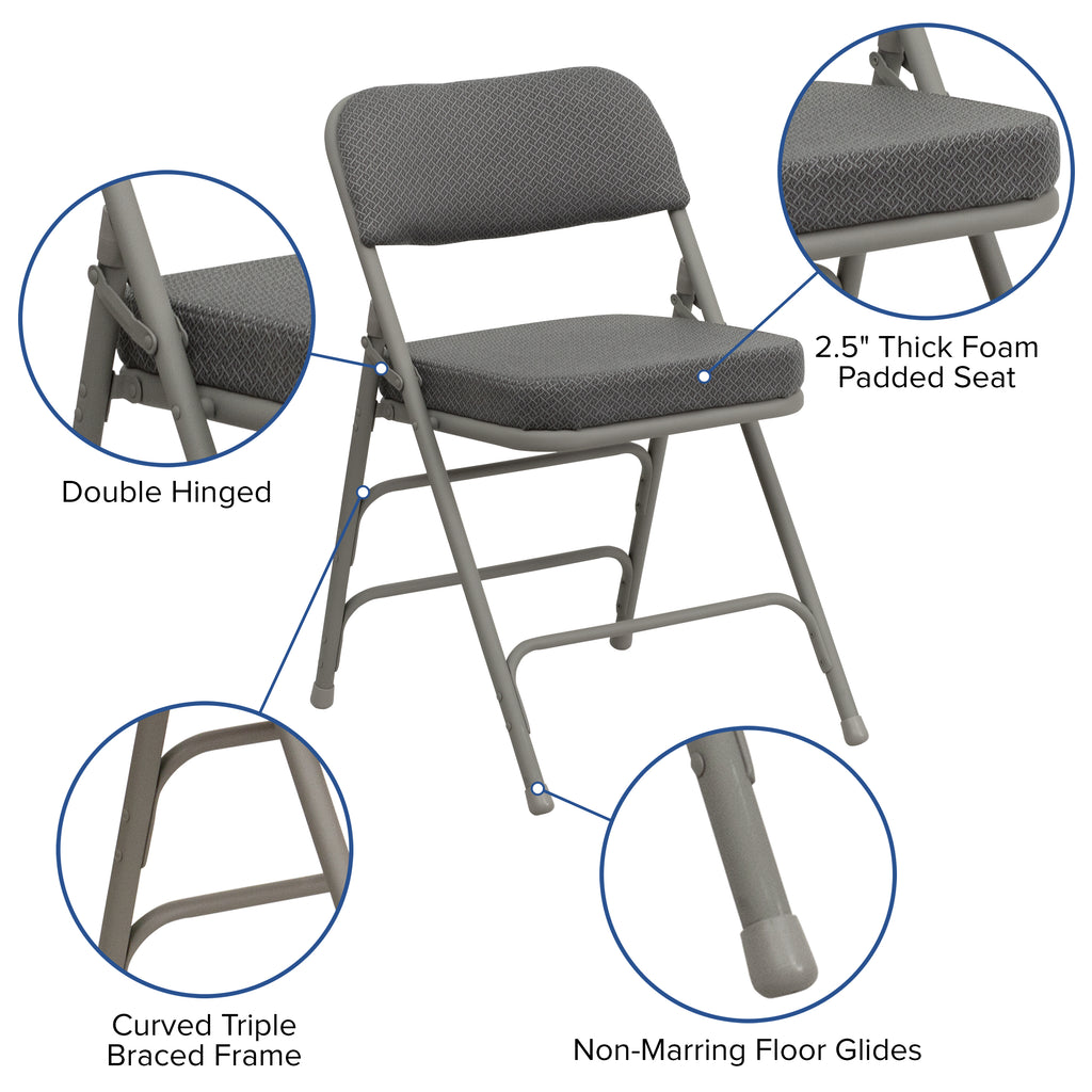 Metal Folding Chairs with Padded Seats M169134