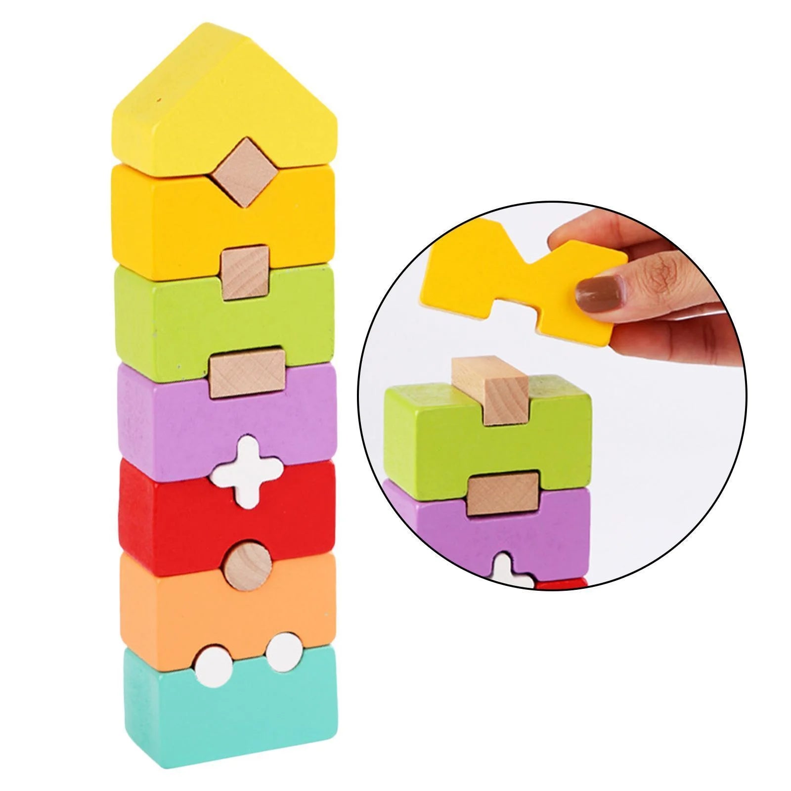 Rainbow Stacker Stacking Game Construction Toys Q174678