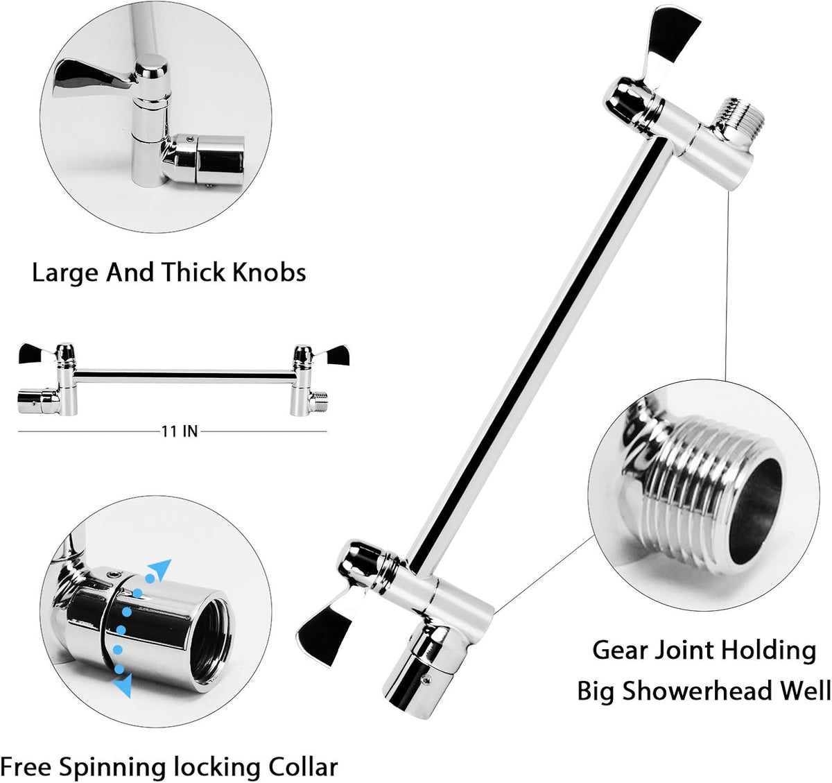 8" Rain Shower Head with Handheld Spray, Chrome, Pack of 2 Y9662