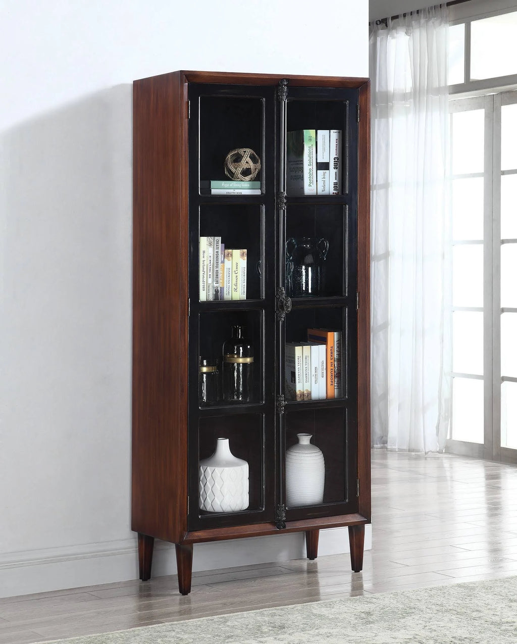 Rich Brown Tall Cabinet O7532