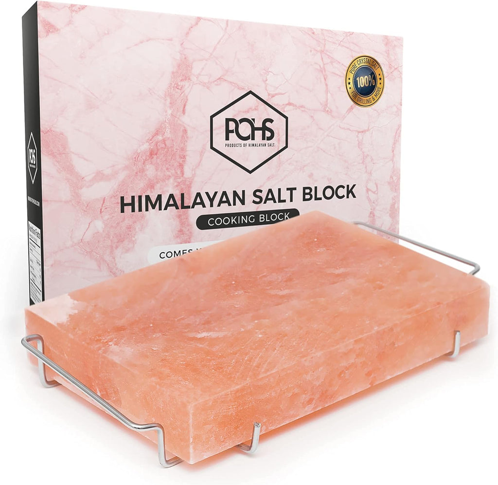 Himalayan Salt Block with Stainless Steel Holder Q303