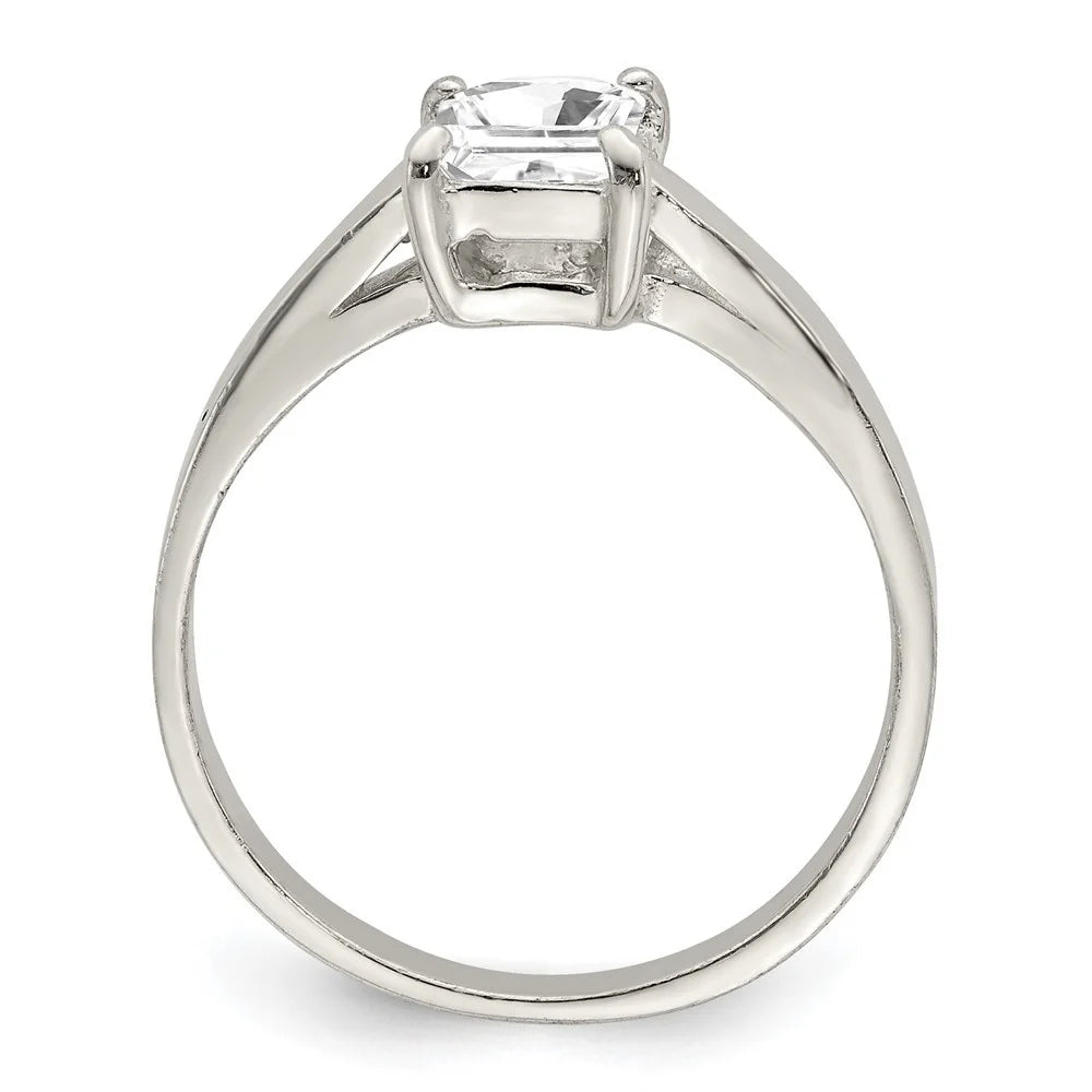 Emerald Cut Cubic Zirconia Engagement Ring Size 7 I883864