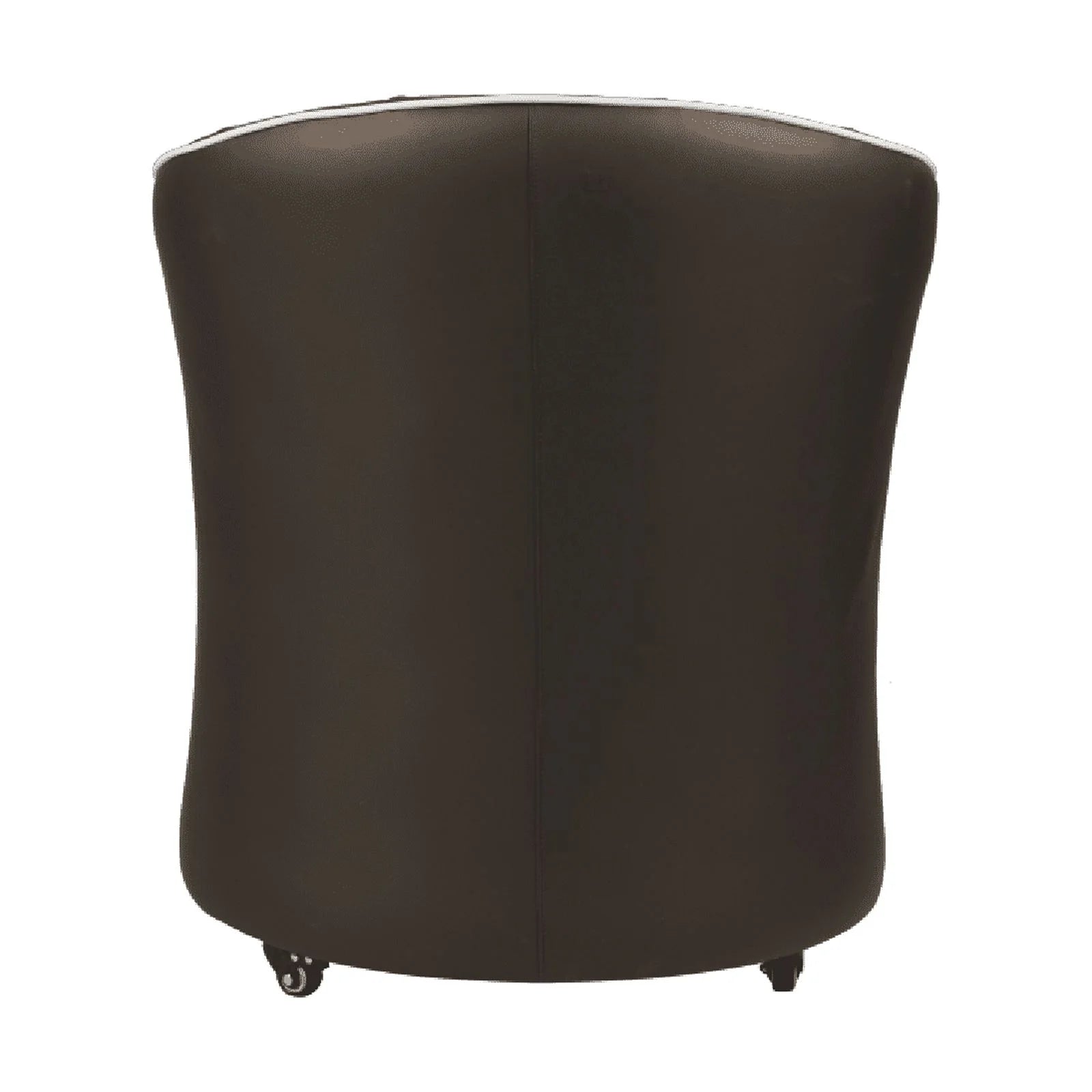 Black Leather Guest Chair with Lockable Rolling Casters I95794