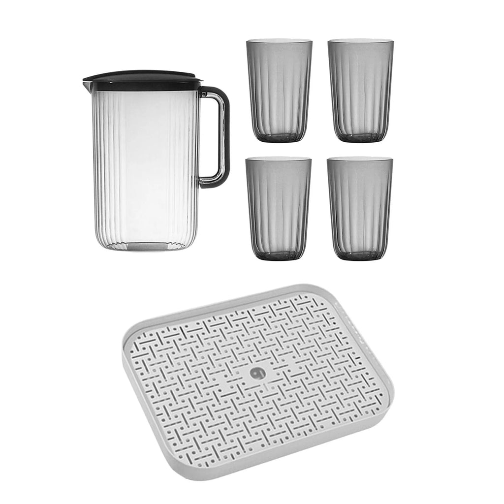 Gray 2000ml Fridge Pitcher with Lid, 6Pcs Z155989
