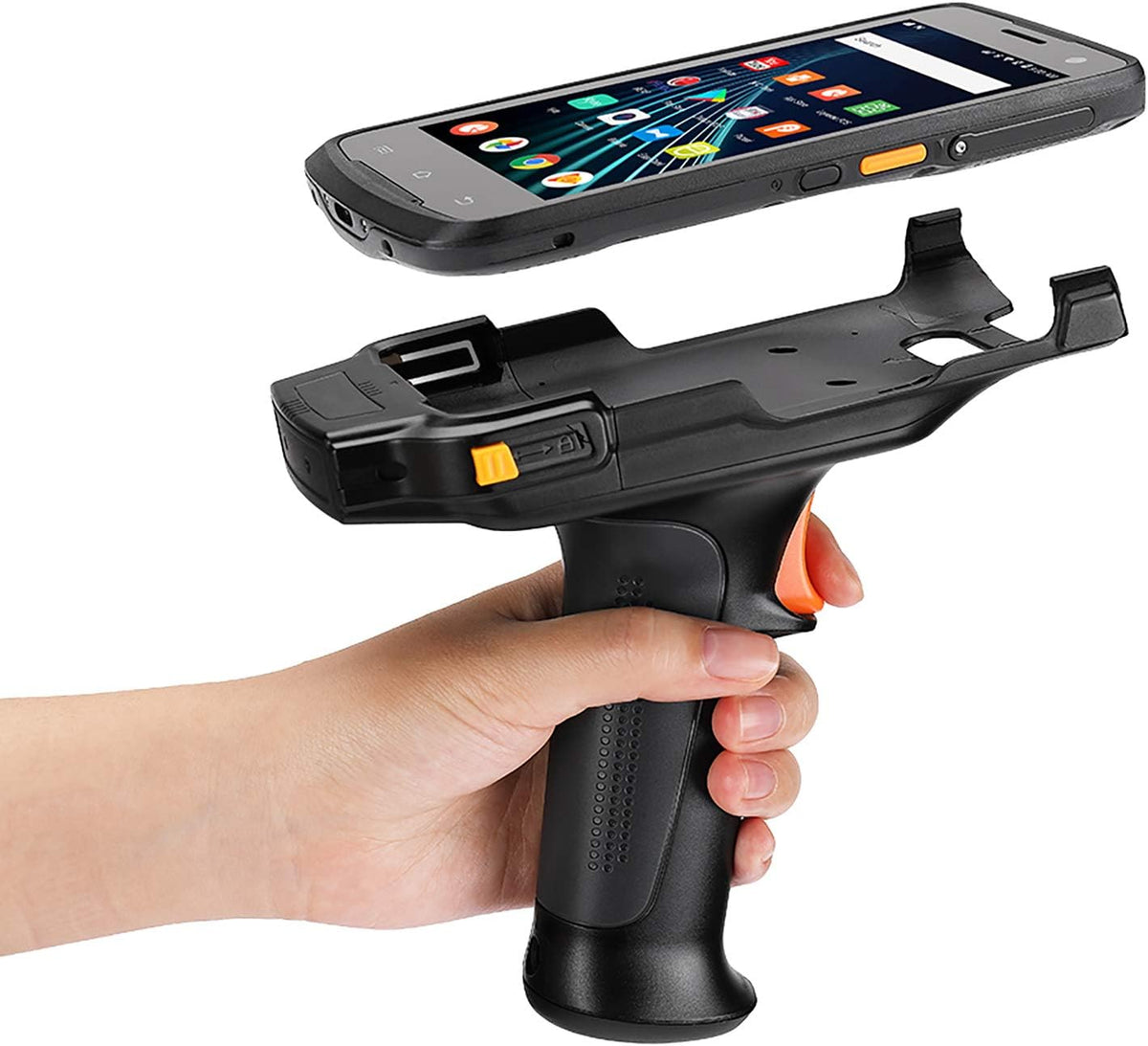 Android Barcode Scanner Pistol Grip, 2D Handheld with Zebra 4710, Qualcomm CPU, Dual-Band Wi-Fi, NFC, 4G T8615