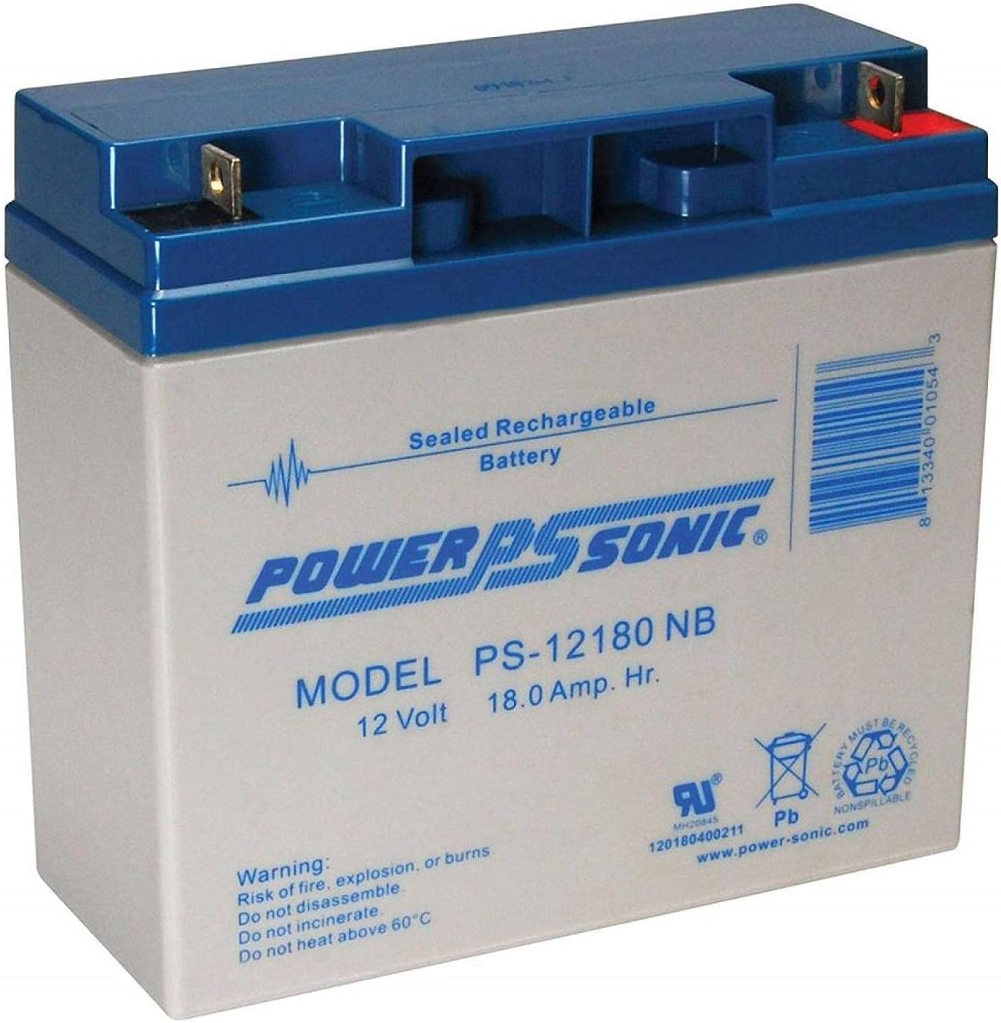 12V 18 Ah Rechargeable SLA Battery Pack of 2 Z1252