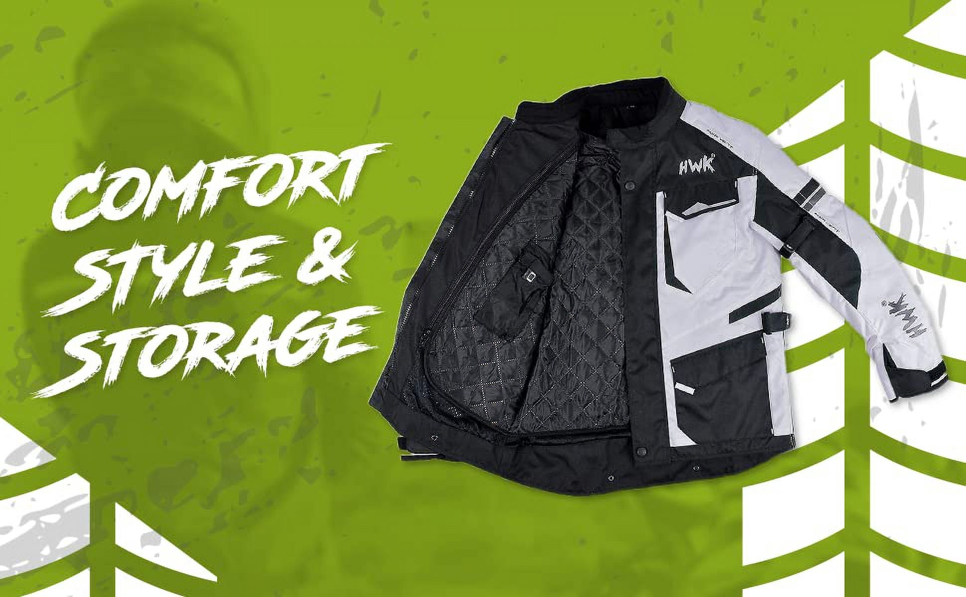 Grey XL Cordura Textile Motorcycle Jacket with Armor B29022