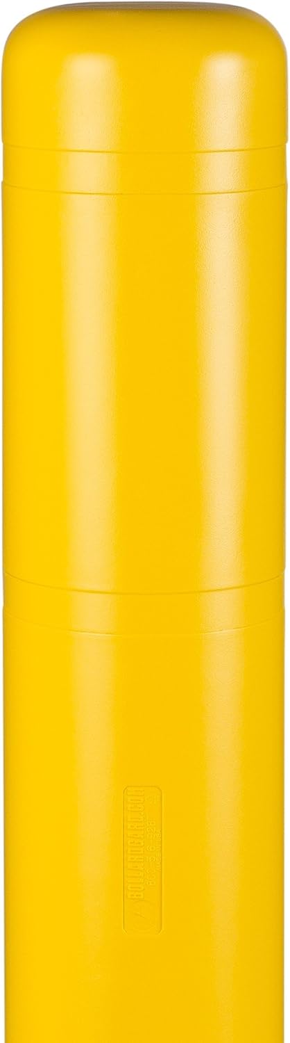 Yellow White Reflective Bollard Cover Pack of 2 D6836