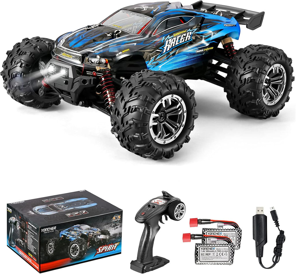 RC Car 4WD Waterproof Off Road Monster Truck with 2 Batteries D700