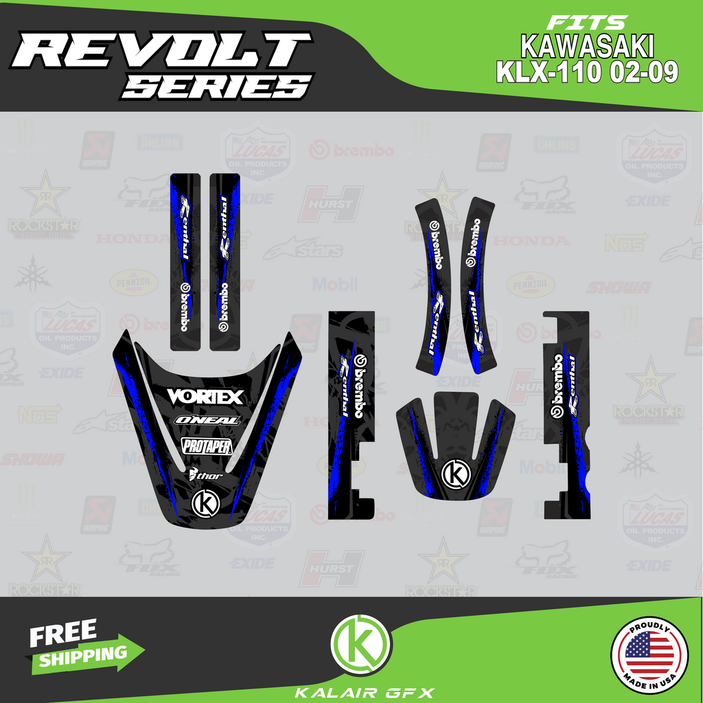 GFX Graphics Kit for Kawasaki KLX110 S263