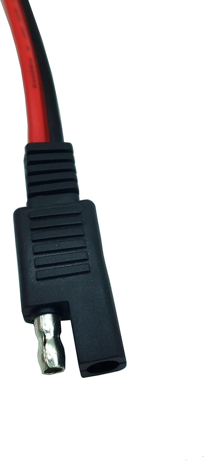 14AWG Cigarette Lighter to SAE Cable with 15A Fuse and LED Light S294