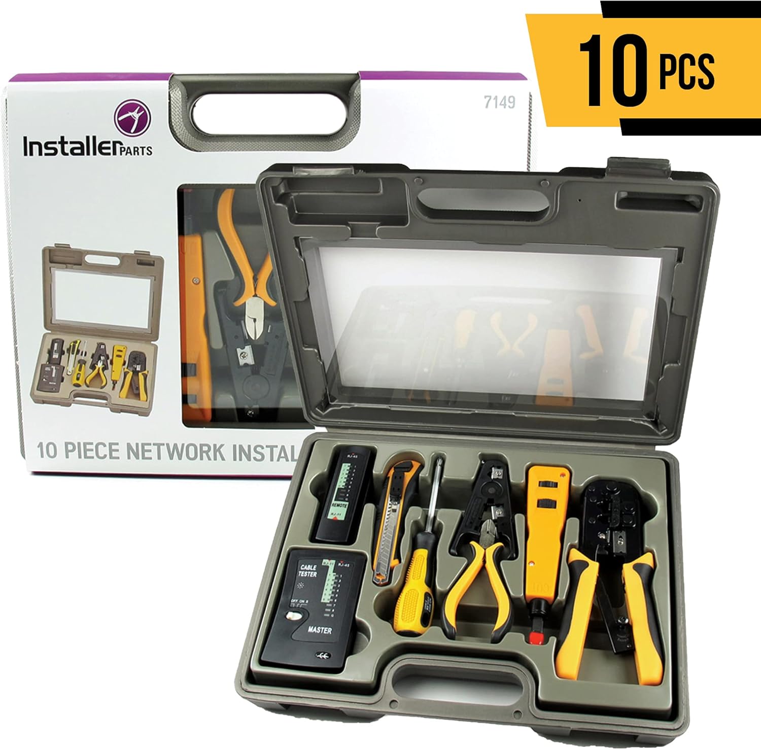 10 in 1 Network Installation Tool Kit with Hard Case G8644