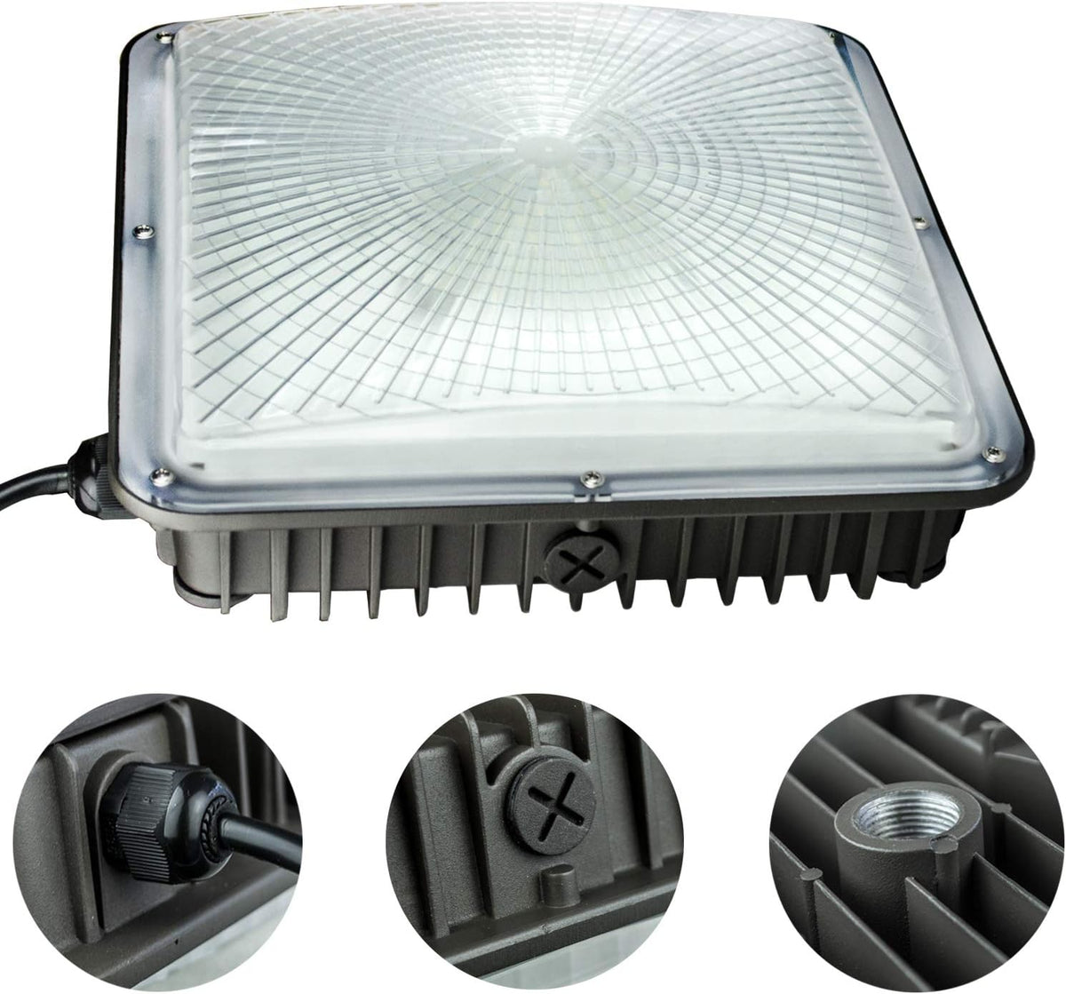 70Watt LED Canopy Light, 5500K Daylight White, 9.5 x 9.5, 120V to 277V B910591